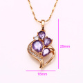 31735-Xuping Jewelry Wholesale Gold Girl collar de cristal colgante